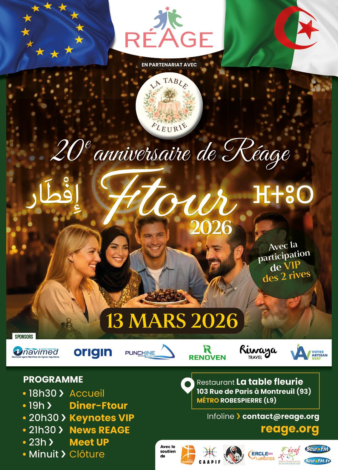 FTOR REAGE - 20ème ANNIVERSAIRE 